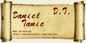 Daniel Tanić vizit kartica